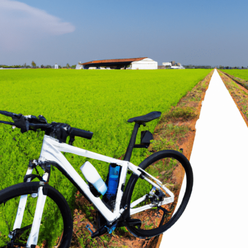 Hacer un tour de ciclismo por el campo de arroz de Sekinchan